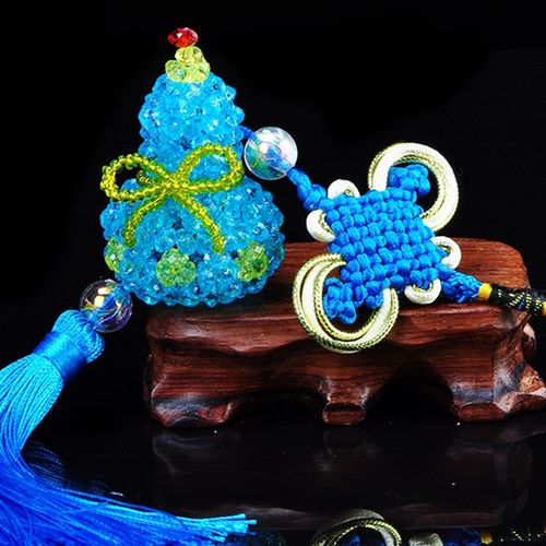 手工串珠水晶葫芦车挂汽车挂件编织散珠制作工艺品车内饰品小挂件