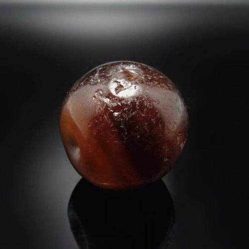 爆老藏传密宗千年老玛瑙珠子唐代老玛瑙球老糖球多宝佛珠项链主珠