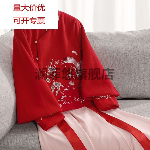 【古风拜年服女成人冬】改良汉服女冬季加厚新款2021汉元素古装中国风
