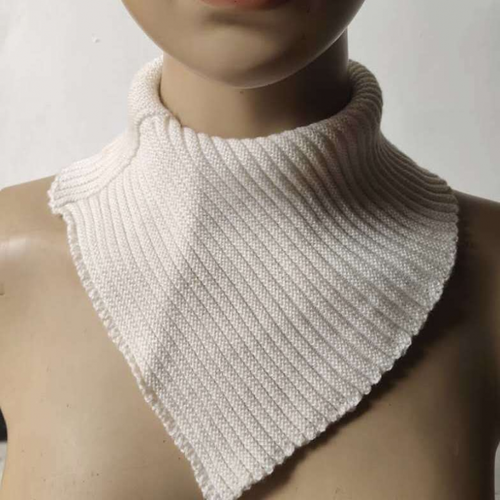 毛衣高防围脖女冬季保暖简约脖套护颈针织围巾假领子高领百搭毛线针织