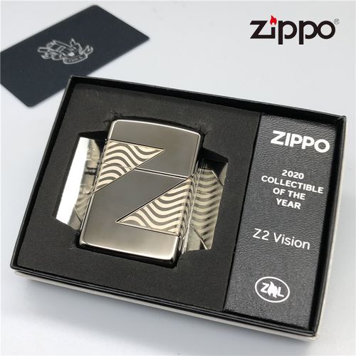 果果正品zippo之宝煤油打火机2020年度机黑冰盔甲机c2z之视界限量