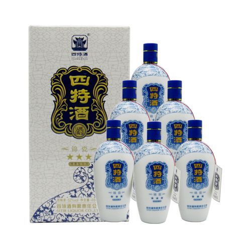 江西老酒四特酒52度锦瓷三星460ml*6瓶四特星级酒三星纯粮食四特
