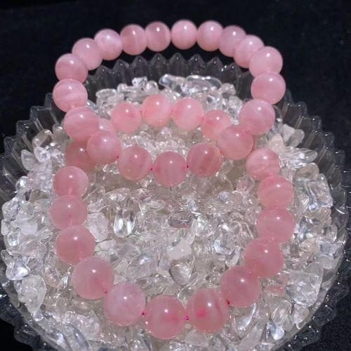 马粉水晶手链女招桃花粉色旺姻缘马达加斯加粉水晶手串送好友闺蜜