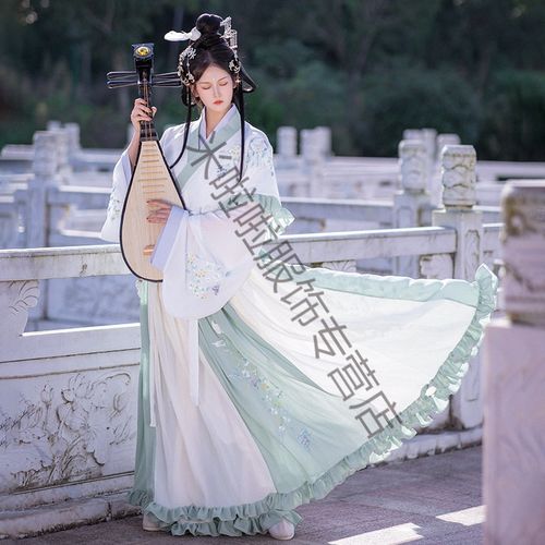 中国风汉服女春夏季花神赋齐腰古装仙女款唯美古装连衣裙新款表演服