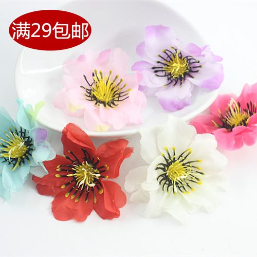 仿真花头樱花小野花 diy手工花环材料装饰花 家居摆设配件