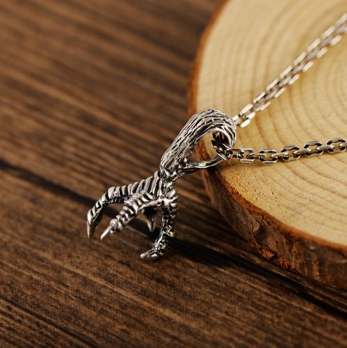 蓝月光银饰s925纯银复古泰银欧美风潮流霸气男女项坠时尚鹰爪吊坠