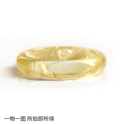 天然黄水晶手镯 原矿黄晶镯子 罕见巴西柠檬黄 财富之石 一物一图