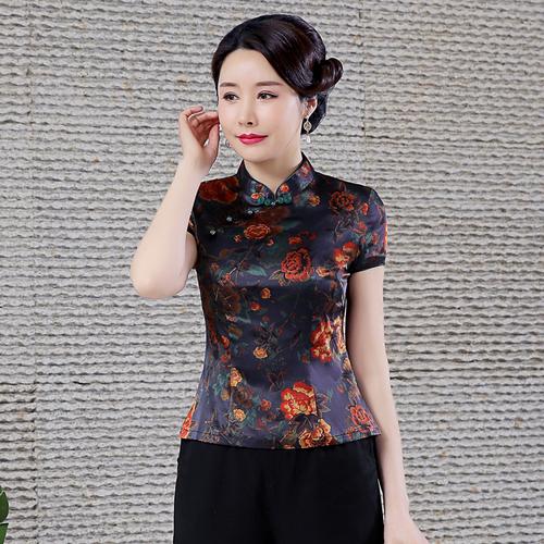 重磅真丝女士中国风2021春季新款气质复古高端桑蚕丝