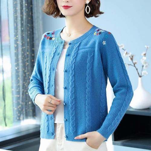 春秋开衫外套女装针织短款2021年新款早春装毛衣宽松外穿上衣春季【4