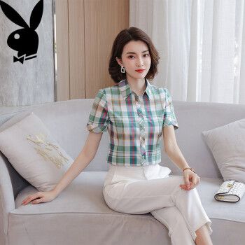花花公子短袖衬衫女春夏季款两件装女装上衣2022新款设计感清新高雅