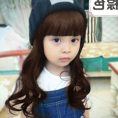 中长公主小儿童自然女童直发女童假发学生新款小女孩