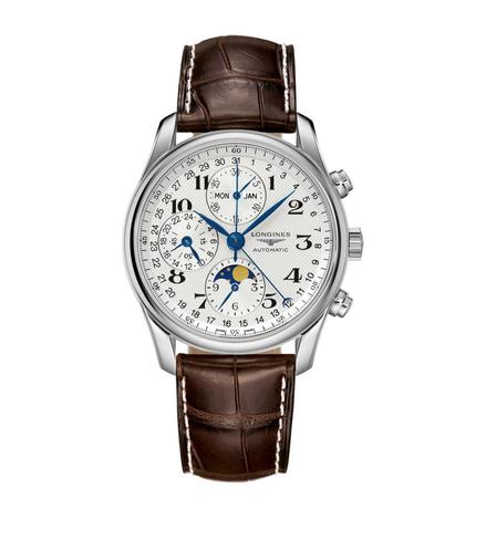 浪琴longines男款机械表|lo g ss mstr clct mn/phse sil 40 ali sw