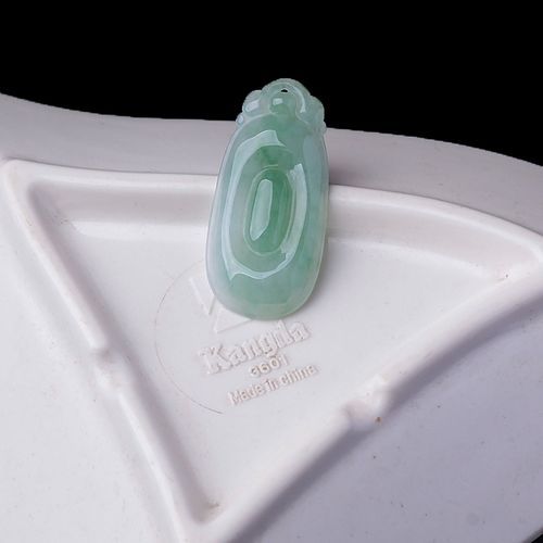 玉石寨玉器 保真缅甸a货翡翠福贝项坠老坑冰糯种飘绿吊坠包邮送证