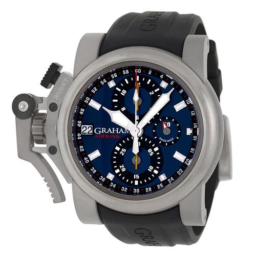 graham男款机械表|chronofighter airwing blue dial titanium