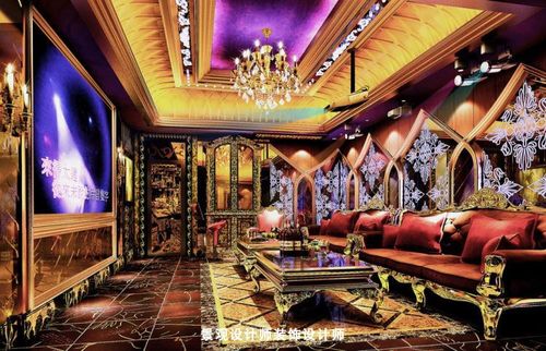 ktv包厢设计案例效果图 电视 唱歌 卡拉ok 生日布置 夜场