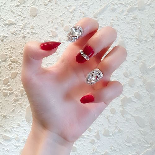 【现货现发】穿戴美甲长款假指甲贴片可拆卸新娘美甲贴片成品网红社会