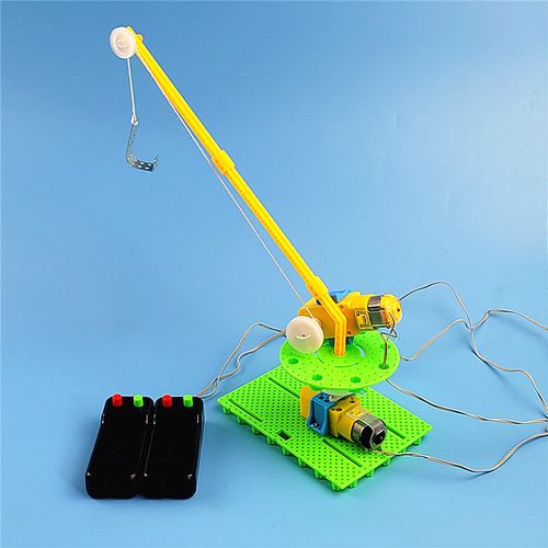 自制小吊车 学生科学实验diy手工制作起重机塔吊科技模型玩具套件
