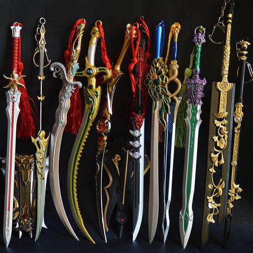 剑网三武器模型玉清玄明七秀解语寒铁冰魄剑山居问水合金兵器摆件