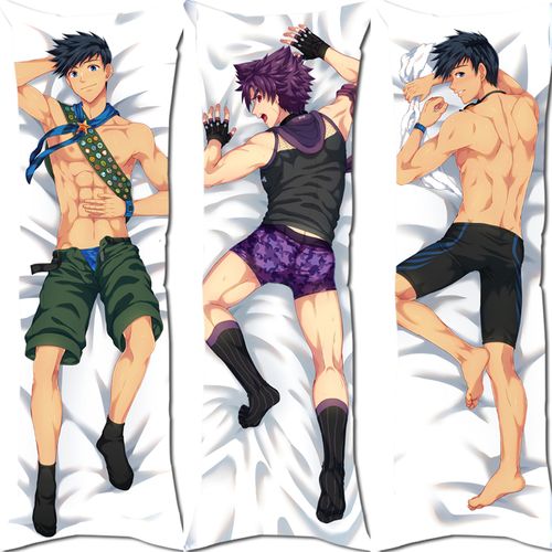 野营密友好友基友美男子帅哥游戏动漫等身抱枕套来图定做布艺礼物