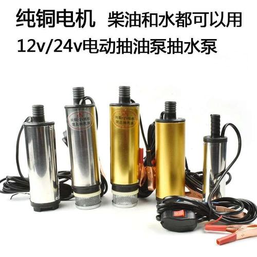 抽油泵12v伏24v柴油电动微小型潜水泵直流加油机器电瓶车载自吸泵