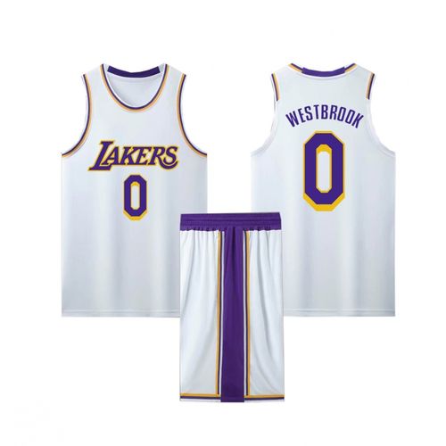 滕讯体育nba旗舰店同款湖人队6号23号24号威少0号戴维斯3号自定义印字