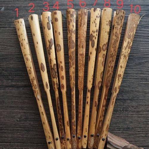 7寸18方天然梅鹿斑竹折扇 空白扇面苏工折扇精品老料竹扇手工扇子