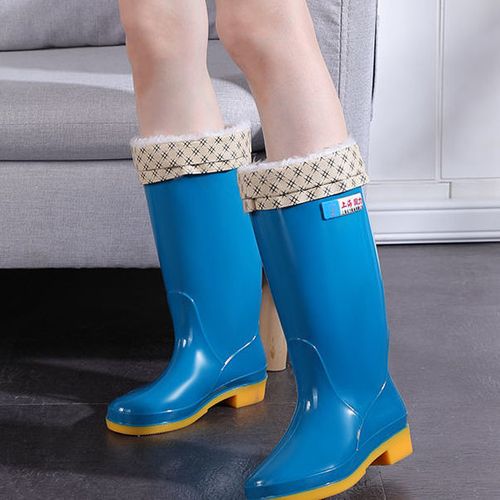 上海闰力雨鞋高筒雨鞋女士水鞋女雨靴长筒时尚防水鞋厨房防滑胶鞋