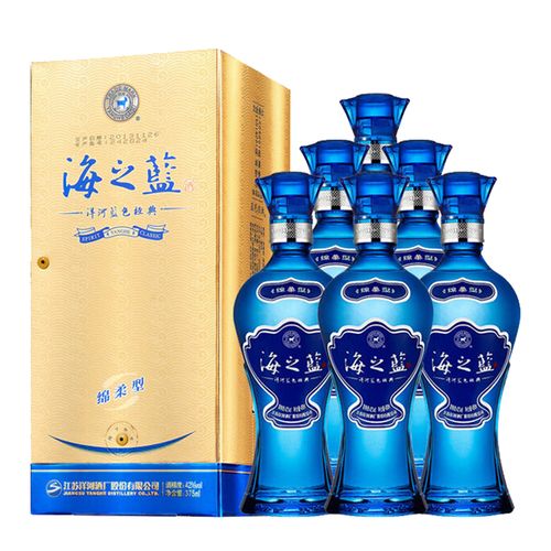 洋河 蓝色经典 海之蓝 42度 375ml*6瓶 整箱装