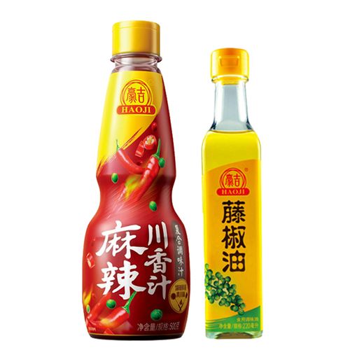 豪吉麻辣川香汁藤椒油组合调味汁凉面凉皮拌料蘸料饺子馄饨烹饪