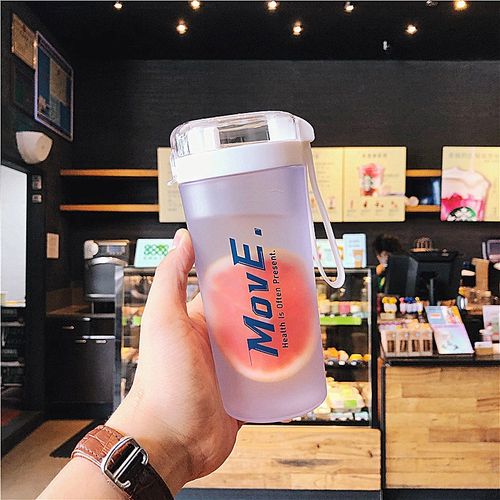 特百惠同款韩版运动搅拌摇摇杯塑料杯男女情侣水杯健身磨砂清新便携