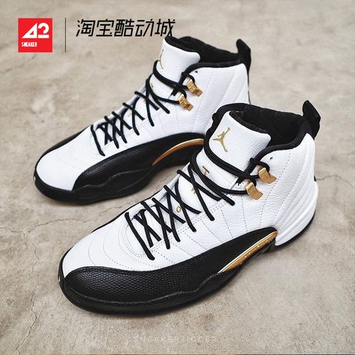 现货42运动家 air jordan 12 aj12金扣黑白金芝加哥 ct8013-106