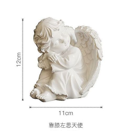 欧式复古做旧小天使北欧树脂丘比特雕塑客厅装饰摆件拍摄道具礼物