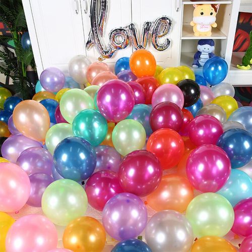 珠光气球加厚防爆色商场结婚婚房装饰生日派对珠宝店开业布置 珠光混