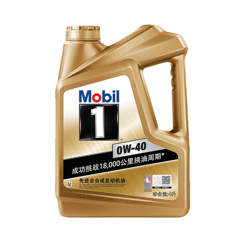 美孚机油 美孚1号经典表现0w-40 4l全合成发动机油api sn天猫养车