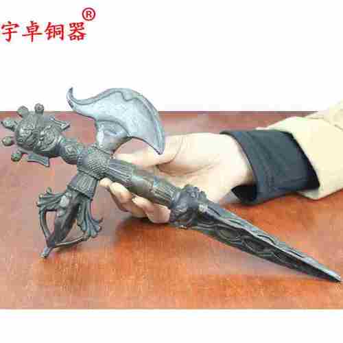 宇卓铜器 纯铜金刚杵黄铜金刚杵人头金刚杵十字金刚杵工艺品