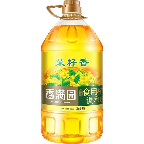食用油炒菜烹饪厨房桶装家用 团购 香满园菜籽香食用植物调和油5l