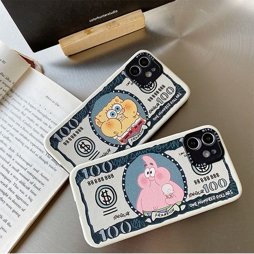 钞票海绵宝宝派大星适用于苹果12手机壳iphone11pro保护套xsmax硅胶