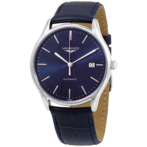 浪琴longines男款机械表|lyre automatic blue dial mens watch l4.