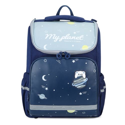 华纳海姆 小学生书包减压护脊双肩包 深蓝色