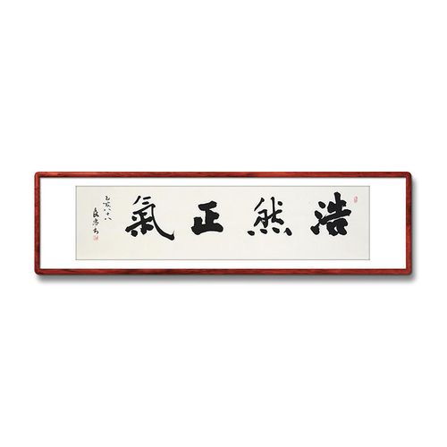 《浩然正气》书法家手写真迹毛笔字书法作品四尺对开横幅装饰字画【4