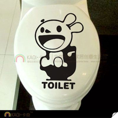 卡奇墙贴创意自粘趣味墙贴画壁纸 diy装饰墙贴纸卡通马桶贴toilet