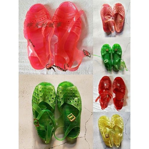 【保真老物件】怀旧老库存 80-90年代儿童 女童 塑料凉鞋 果冻鞋