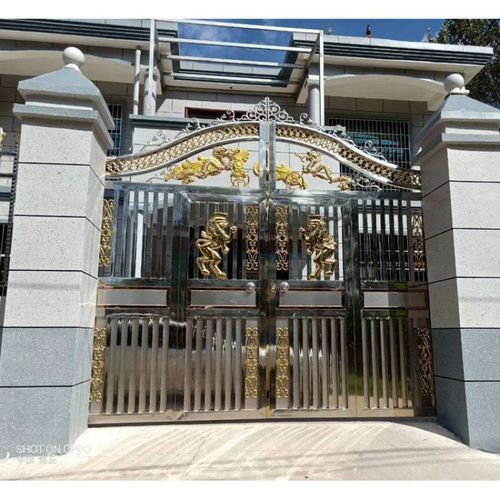 索梵不锈钢庭院门自建房对开中式别墅户外院墙围墙院子封闭农村大门