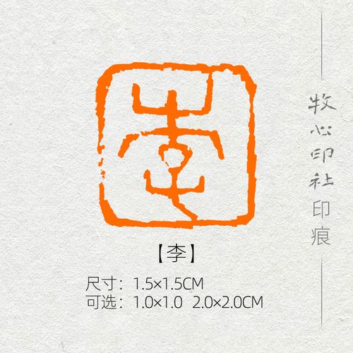 李 姓氏章成品闲章可手工定制篆刻硬笔书法印章落款章名章xs5