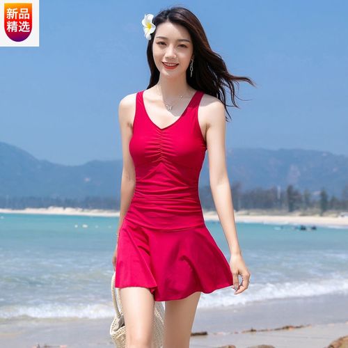 【夏季精选泳衣】泳衣女连体遮肚显瘦性感保守裙式温泉沙滩水上乐园