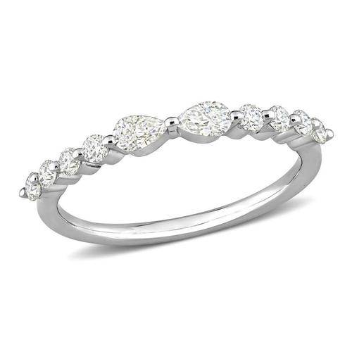 amour戒指|silver 5/8 ct dew created white moissanite eternity