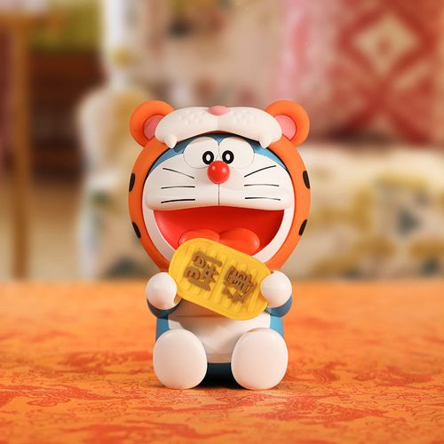 哆啦a梦招财猫虎年开运财神车载中控台香薰新年桌面卡通摆件礼品