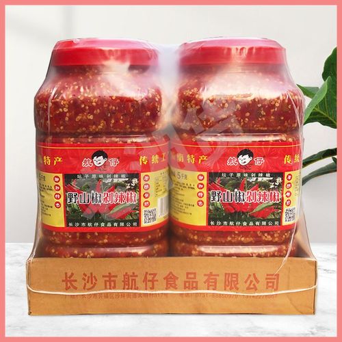 湖南特产航仔精制野山椒剁辣椒商用剁椒鱼头牛蛙调味