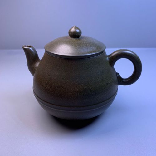精品宜兴紫砂壶条纹壶周红飞纯手工制作原矿绿泥茶壶家用收藏馈赠