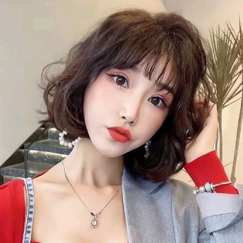 假发仿真人发短发卷发发型女自然减龄时尚全头套式女士假发套蓬松